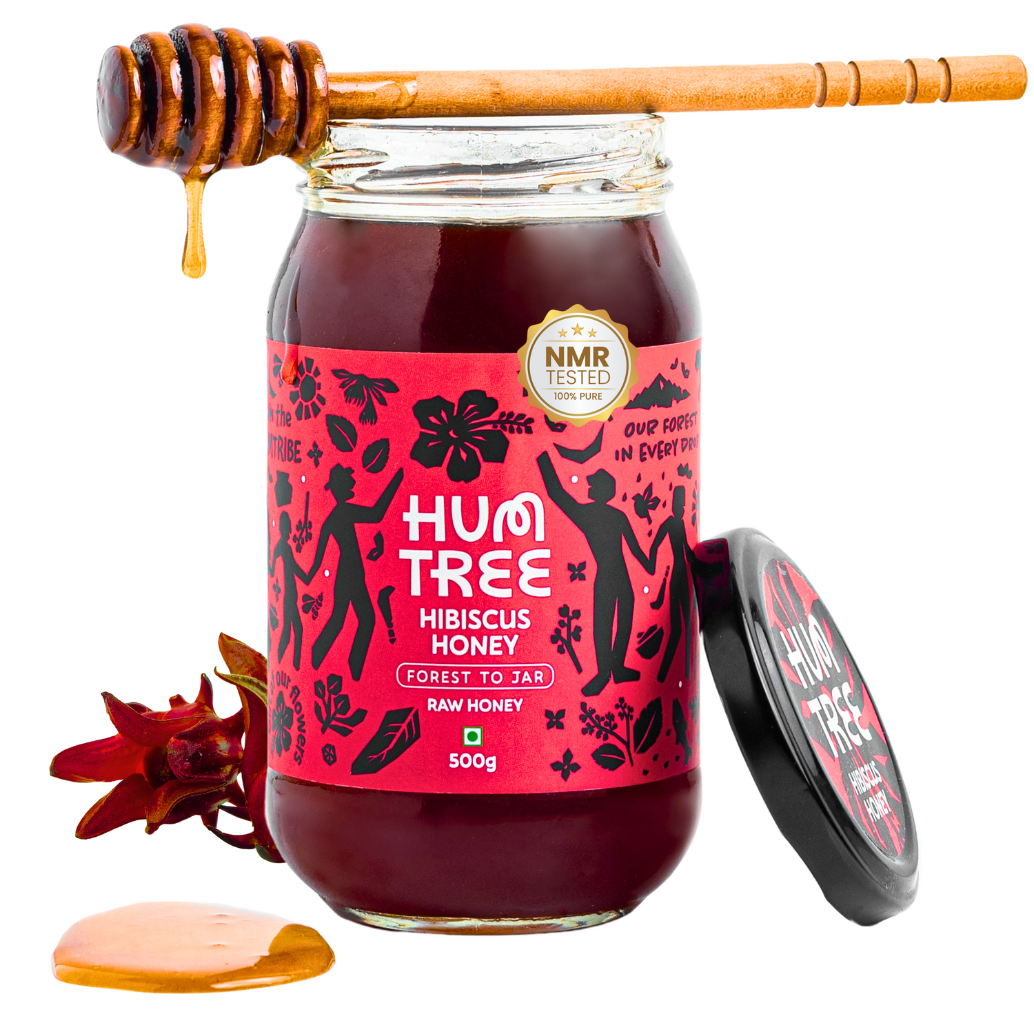 Raw Hibiscus Honey
