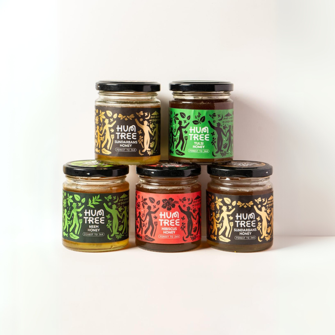 Assorted Pack of All 5 Honey Flavors (250g)